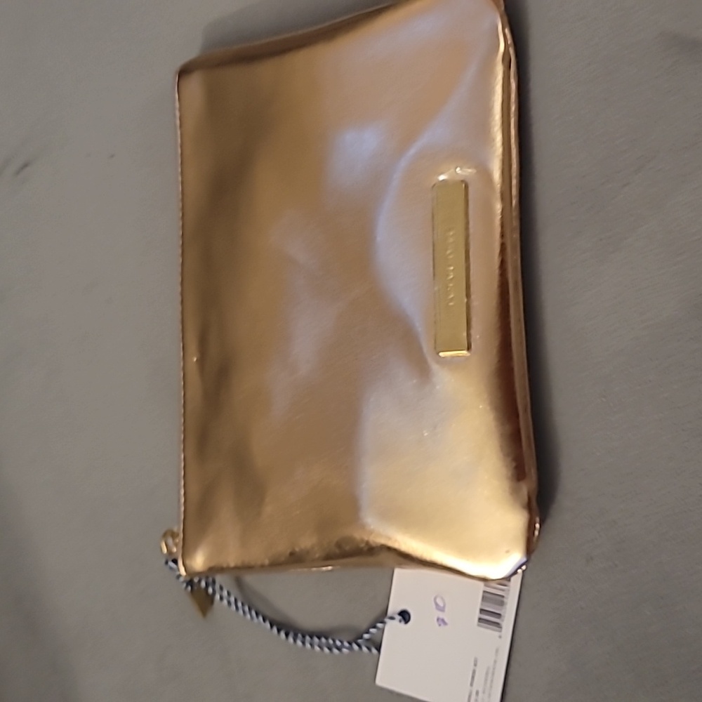 Tartan + Twine Metallic Gold Cosmetic Bag